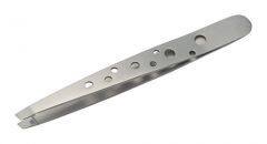 Пинцет скошенный Metzger РТ-375-D (Dotted),  матовый