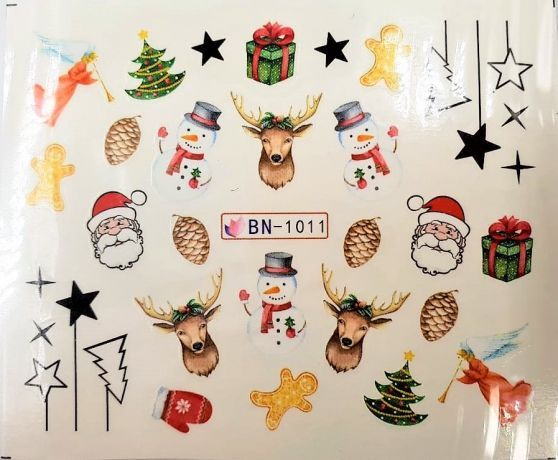 Наклейки для ногтей "Новогоднее чудо" BN1011