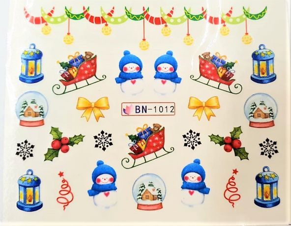 Наклейки для ногтей "Новогоднее чудо" BN1012