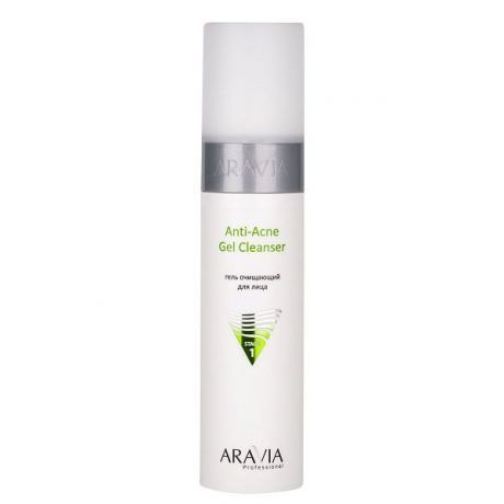 Гель очищающий для жирной и проблемной кожи ARAVIA Professional Anti-Acne Gel Cleanser, 250 мл