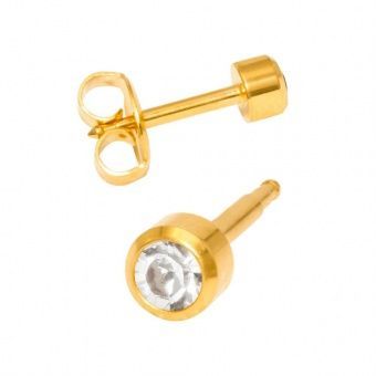 L 204-завальцованные, большой размер, прозрачное стекло, стальные с золотым покрытием