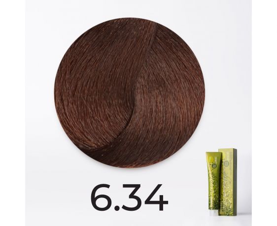 Краска для волос FarmaVita B.Life Color 6.34 Темный блондин золотисто-медный, 100мл