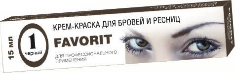 Краска для бровей и ресниц"FAVORIT" коричневая №3 15мл