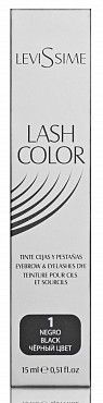 Краска для ресниц и бровей "LEVISSIME" цвет черный №1, 15 мл