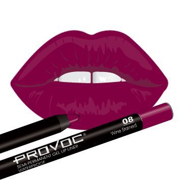 Гелевая подводка в карандаше для губ Provoc Gel Lip Liner №08 Wine Stained															