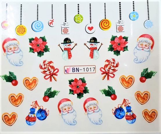 Наклейки для ногтей "Новогоднее чудо" BN1017