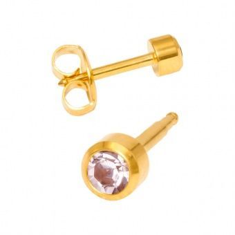 L 206-завальцованные, больщой размер, сиреневое стекло, стальные с золотым покрытием