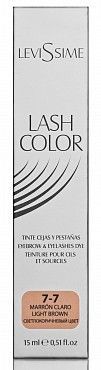 Краска для ресниц и бровей "LEVISSIME" цвет светло-коричневый №7-7, 15 мл