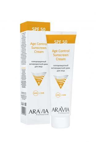 Солнцезащитный крем для лица антивозрастной ARAVIA Proffessional SPF 50, 100 мл