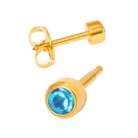 R 203 Завальцованные, голубое стекло, стальные с золотым покрытием