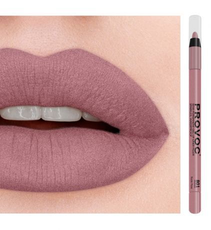 Гелевая подводка в карандаше для губ Provoc Gel Lip Liner №801 Sexy Scarlet (лилово-бежевый нюд)				