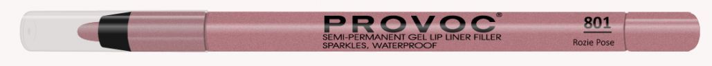 Гелевая подводка в карандаше для губ Provoc Gel Lip Liner №801 Sexy Scarlet (лилово-бежевый нюд)				