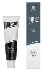 Краска для ресниц и бровей "BRONSUN" цвет графит №2, 15 мл