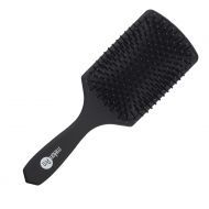 Щетка массажная для волос прямоугольная Melon Pro,13-ряд, черная, 50*85мм 