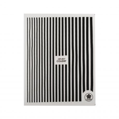 Наклейки для ногтей CB021 черные полоски