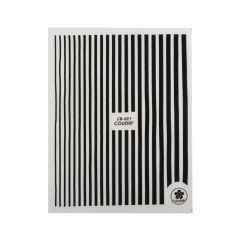 Наклейки для ногтей CB021 черные полоски