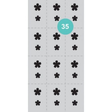 Aeropuffing Stencil №35 - трафарет №35 (ромашки)