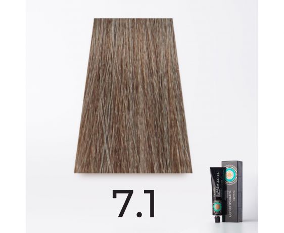 Краска для волос FarmaVita Suprema 7.1 пепельный блондин, 60мл
