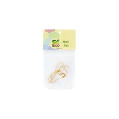 Дизайн E.co Nails для ногтей "Микс цепочка, металлический квадрат"