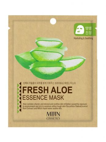 МЖ Cosmetics Маска для лица тканевая алое FRESH ALOE ESSENCE MASK  25гр