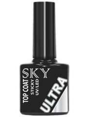 Покрытие верхнее SKY  для гель-лака Top Coat Ultra 10мл c липким слоем