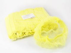 Медицинская шапочка Шарлотта (желтая) 100 шт /уп.