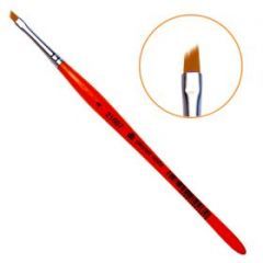 Кисть Planet Nails скошенная из синтетического волоса № 4