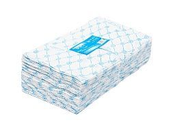 Салфетка одноразовая 30*40 спанлейнс  голубой White line 100 шт/уп.