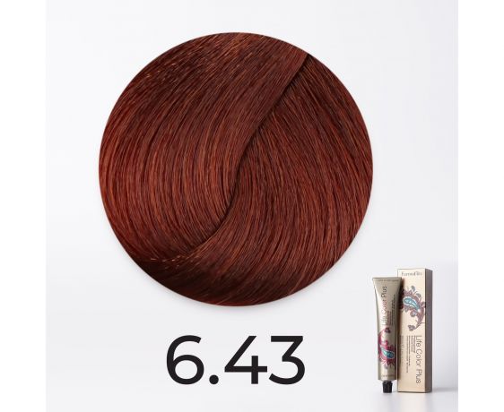 Краска для волос FarmaVita Life Color Plus 6.43 темный медно-золотистый блондин, 100мл