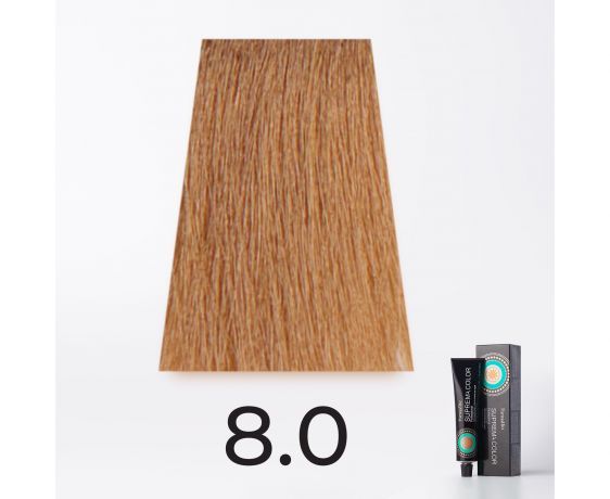 Краска для волос FarmaVita Suprema 8.0 светлый блондин, 60мл