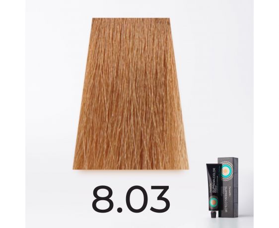 Краска для волос FarmaVita Suprema 8.03 теплый светлый блондин. 60мл