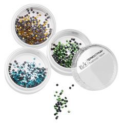 Термостразы универсальные Swarovski Чехия цветные в баночке, в ассортименте