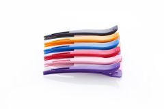 Зажим для волос MP пластик цвет. 12см 6шт./упарт.C-88