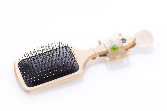 Щётка массажная большая деревяная, пластиковые штифты Melon Pro