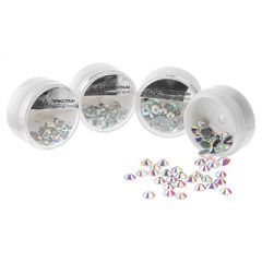 Термостразы универсальные Swarovski Чехия, голографические в баночке ( размер в ассорт.)от 90 до 400