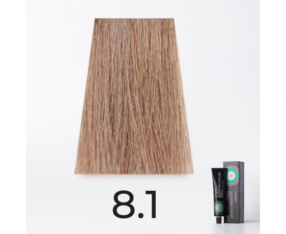 Краска для волос FarmaVita Suprema 8.1 светло-пепельный блондин, 60мл