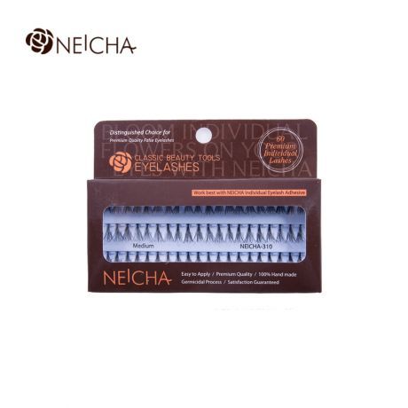 Ресницы пучковые узелковые 20 в пучке, 60 пучков 12мм NEICHA №310
