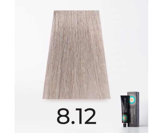 Краска для волос FarmaVita Suprema 8.12 светлый блондин пепельный ирис, 60мл