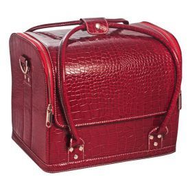 Сумка чемодан бордовая "Crocodile"