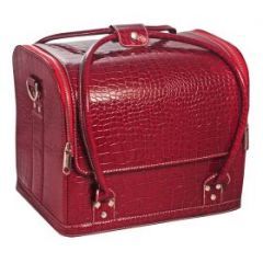 Сумка чемодан бордовая "Crocodile"