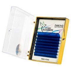 Ресницы на ленте Колибри синие 8 линий, 0,07 С-изгиб, MIX (8-13)