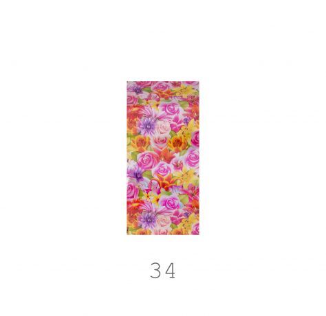 Фольга E.Co Nails для дизайна ногтей в пакете №34