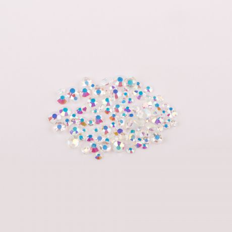 №18 Стразы E.Co Nails голографические с прозрачным дном (100 шт.)