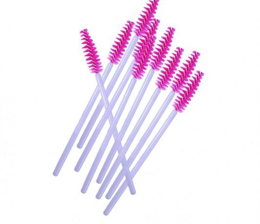 Щеточка для ресниц одноразовая бело-розовая Neicha