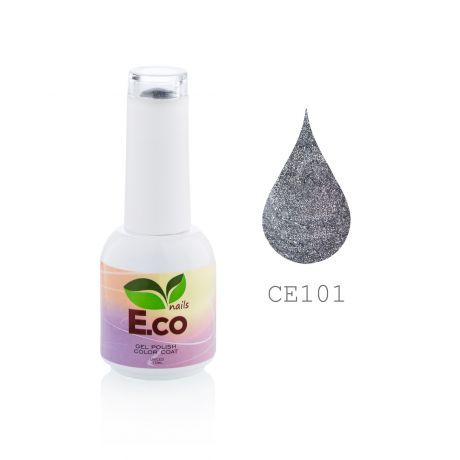 Гель-лак для ногтей светоотражающий E.co Nails Disco CAT Eye CE 101, 10мл.