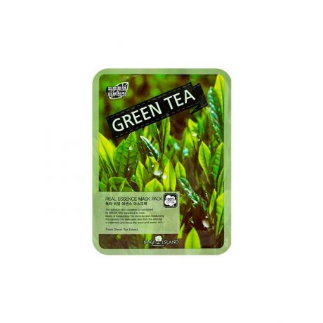 МСЛ REAL Маска для лица тканевая REAL ESSENCE GREEN TEA MASK Pack 25мл