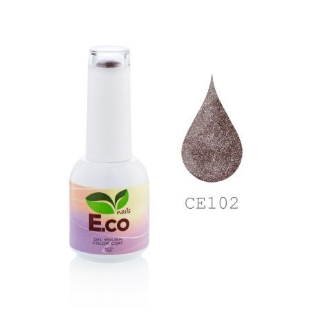 Гель-лак для ногтей светоотражающий E.co Nails Disco CAT Eye CE 102, 10мл.