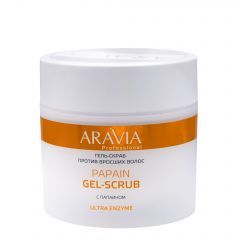 Гель-скраб против вросших волос ARAVIA Professional Papain Gel-Scrub 300мл.