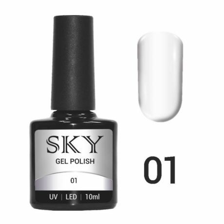 №001 Гель-лак 3-х фазный SKY  GC 10мл (белый)