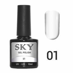 №001 Гель-лак 3-х фазный SKY  GC 10мл (белый)